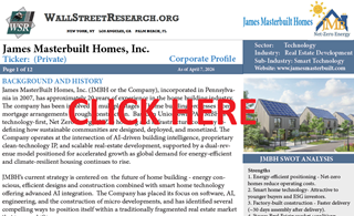 Preview of the James Masterbuilt Homes research report