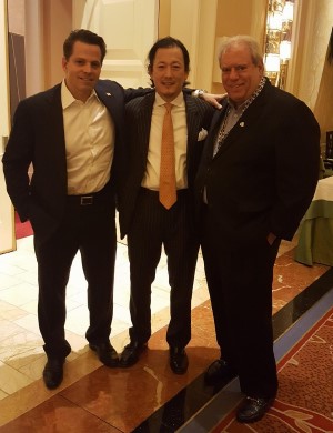Anthony Scaramucci, Victor Park and Alan Stone standing together at the Encore Hotel in Las Vegas